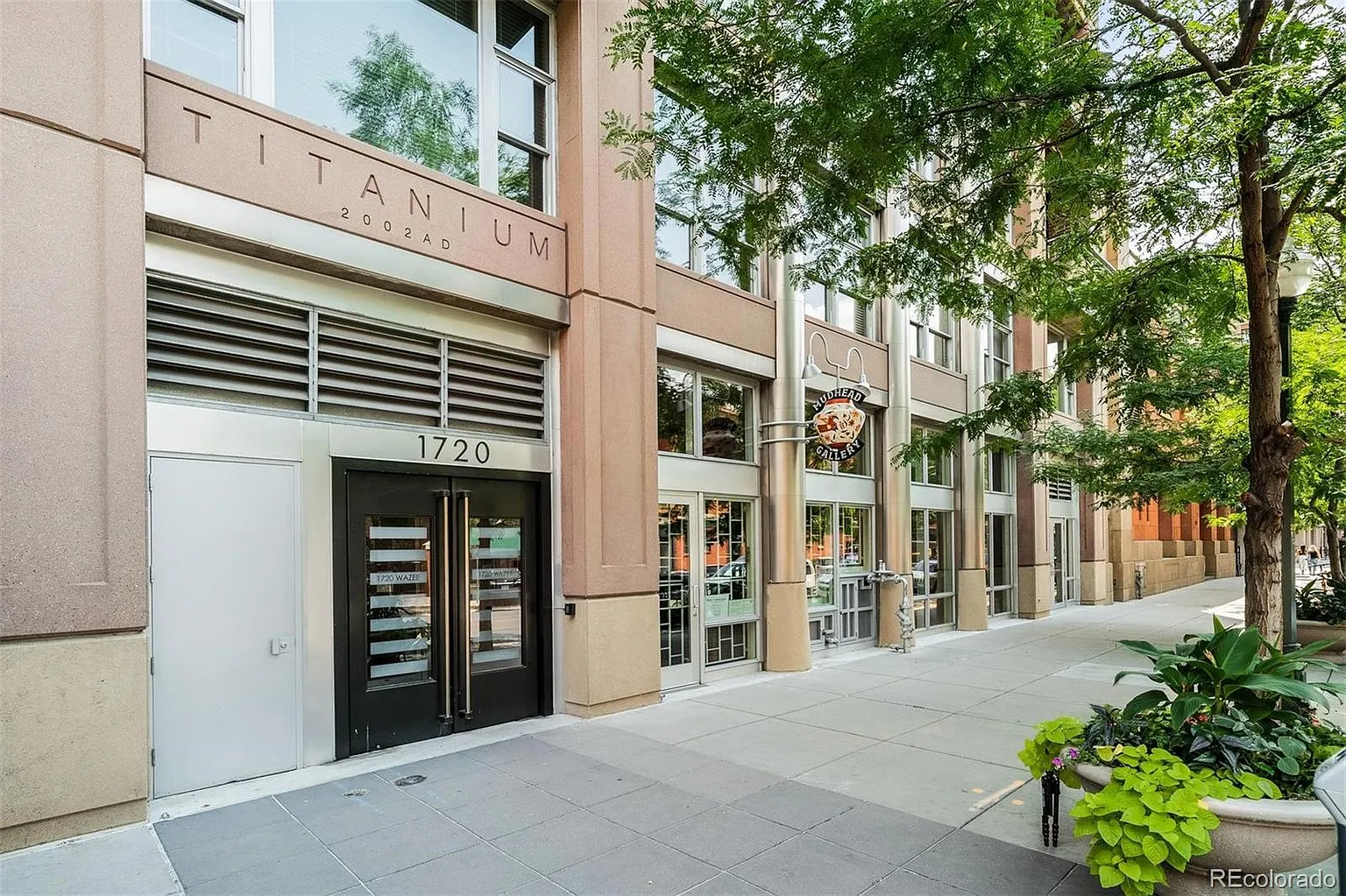 Titanium Lofts building entrance at 1720 Wazee Street
